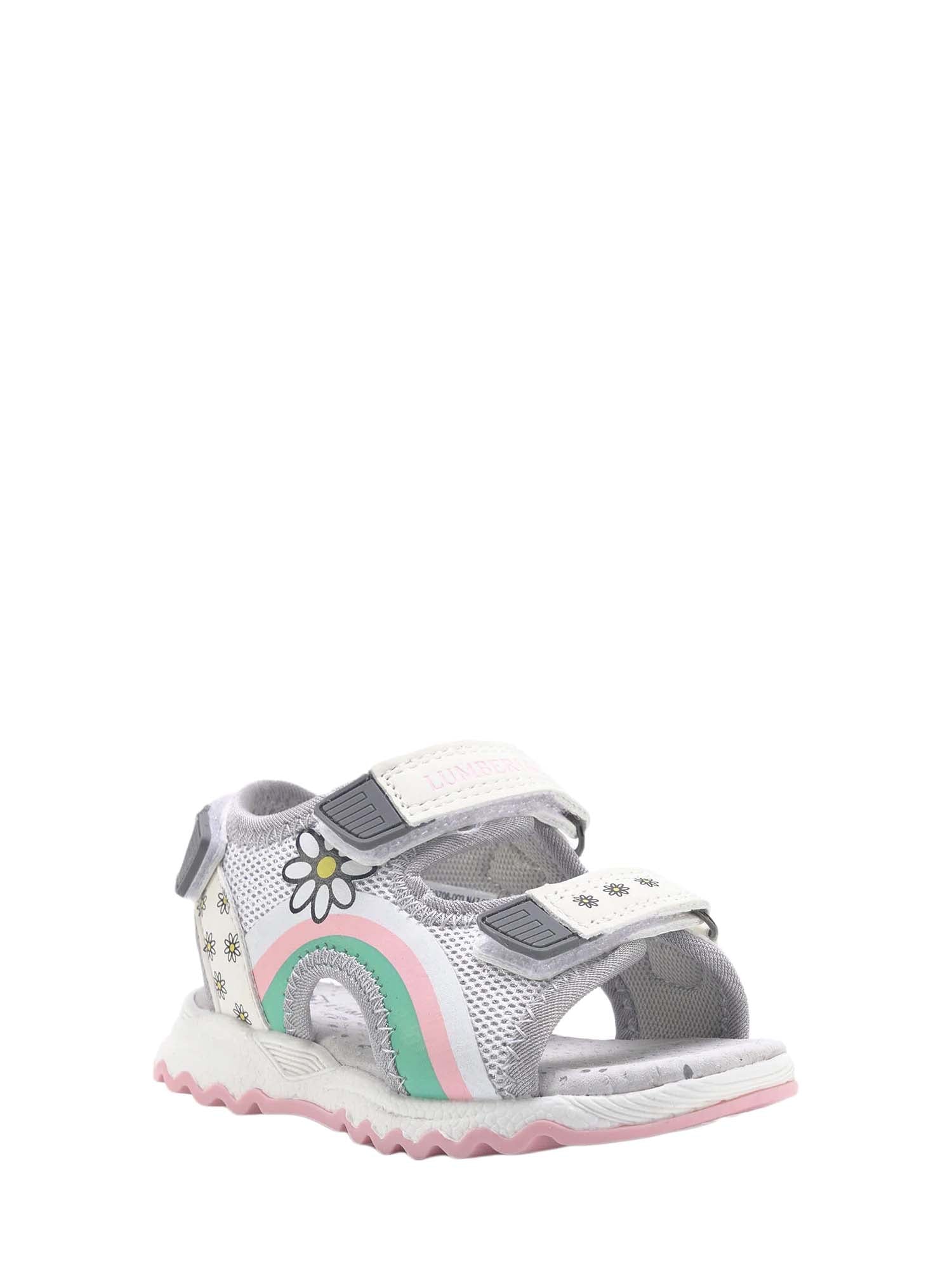 Sandali con strappi Bianco Rosa Lumberjack