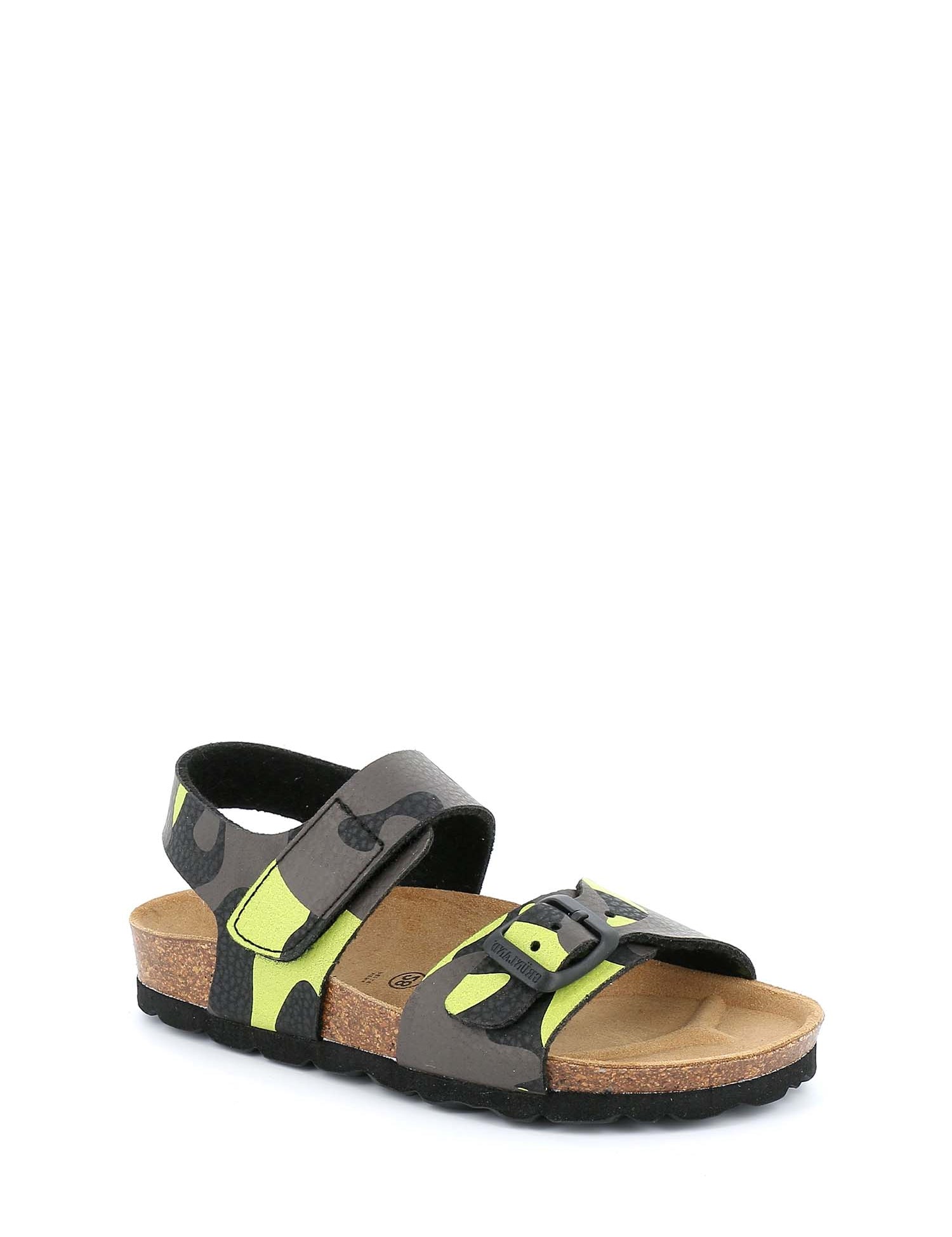 Sandali con strappi Nero Grunland Junior