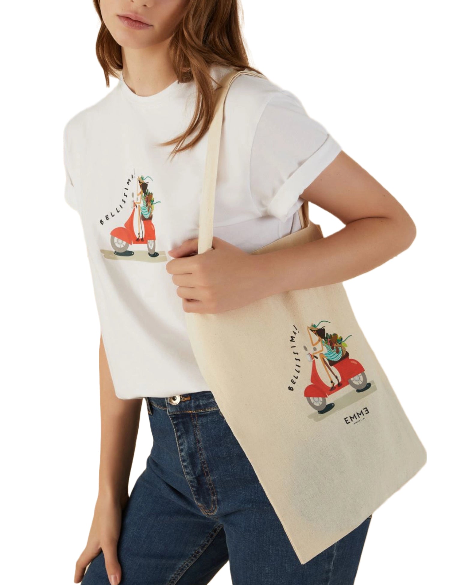 T-shirt Bianco Rosso Emme Marella