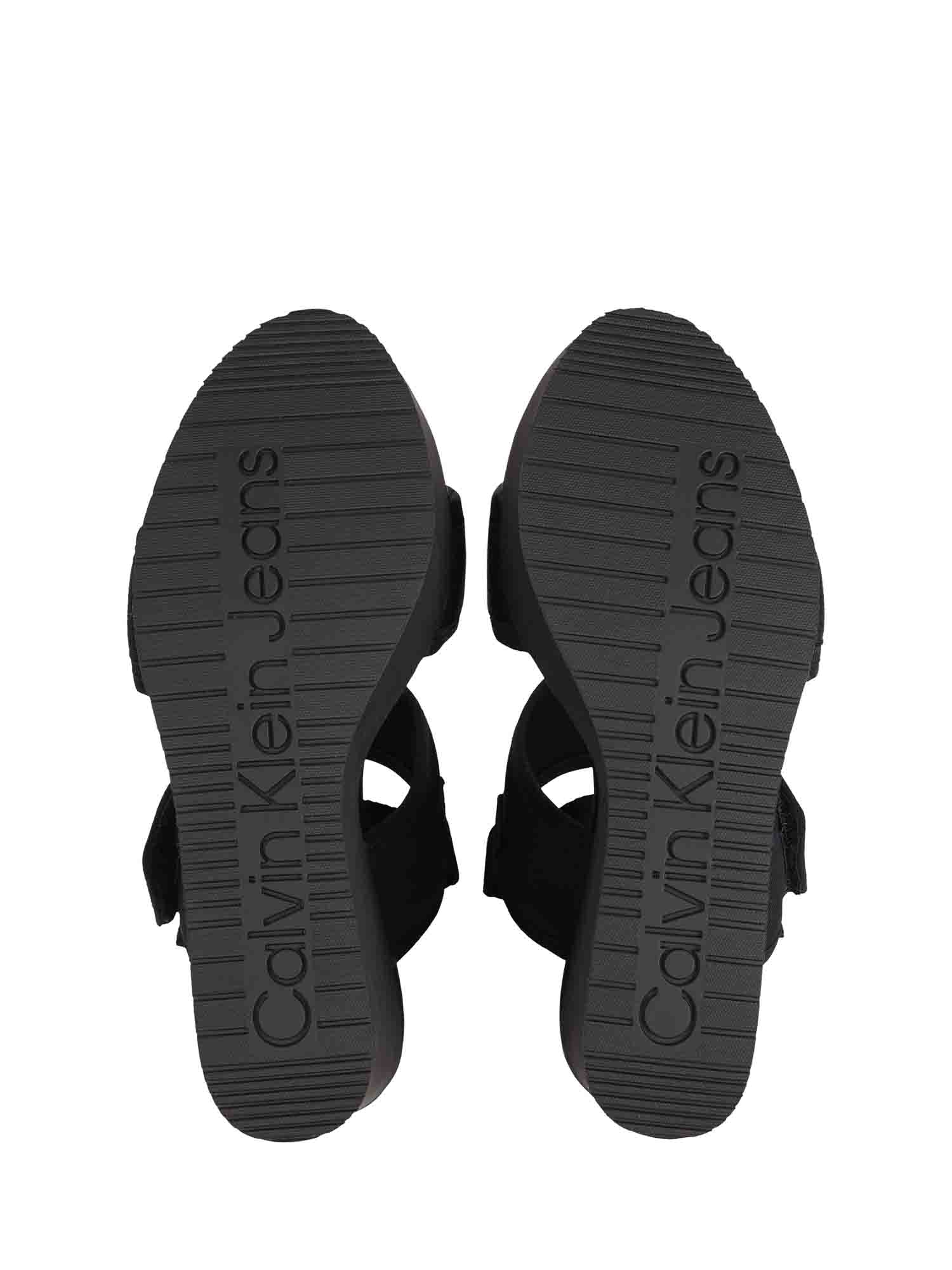 Sandali zeppa Nero Calvin Klein Jeans