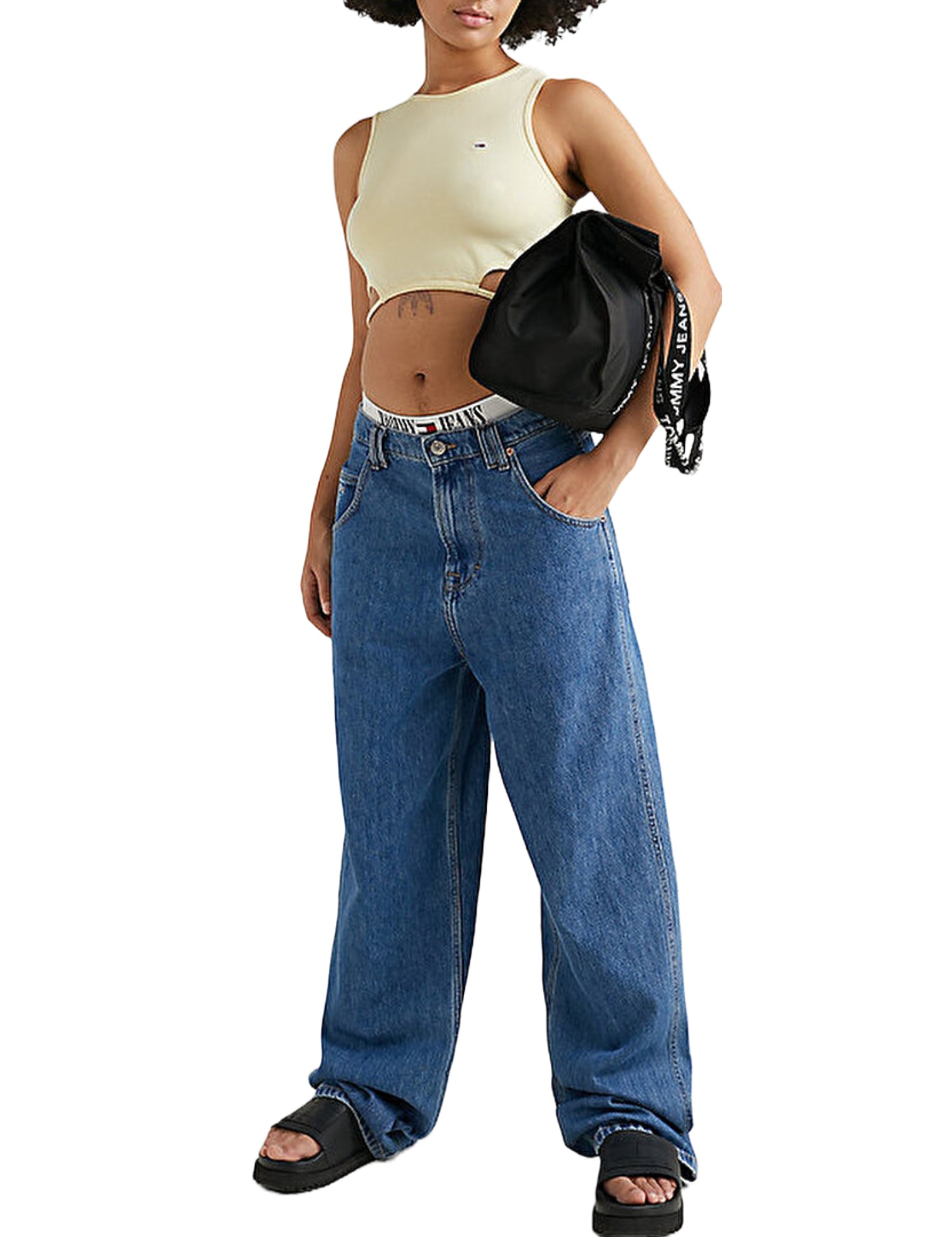 Top e canotte Giallo Tommy Jeans