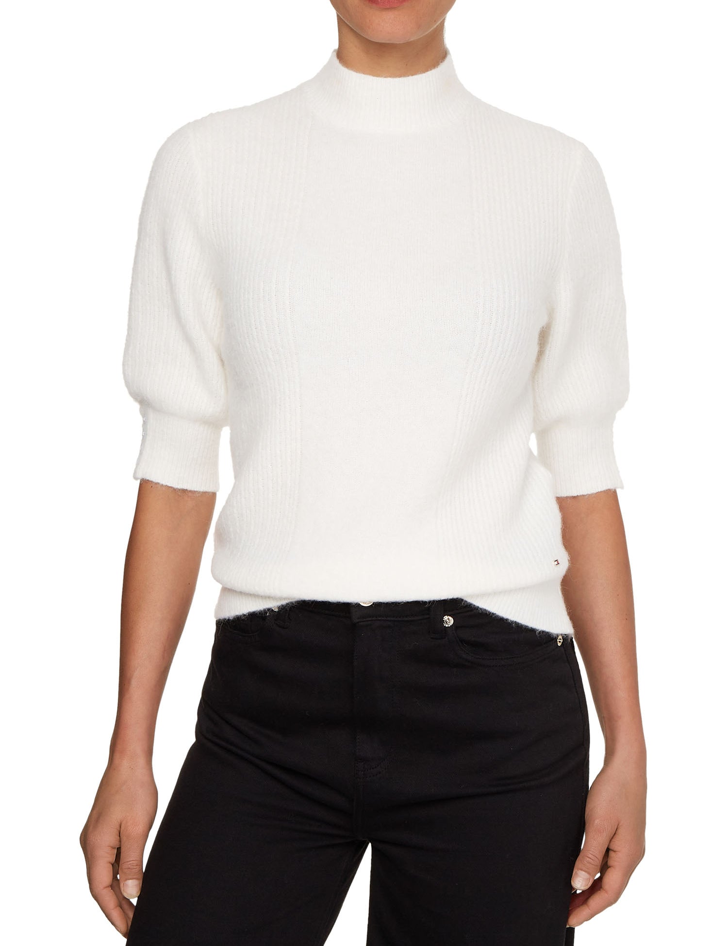 Maglie a collo alto Bianco Tommy Hilfiger