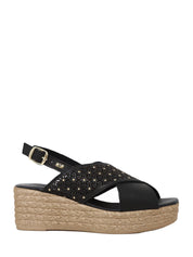 Sandali zeppa Nero Valleverde