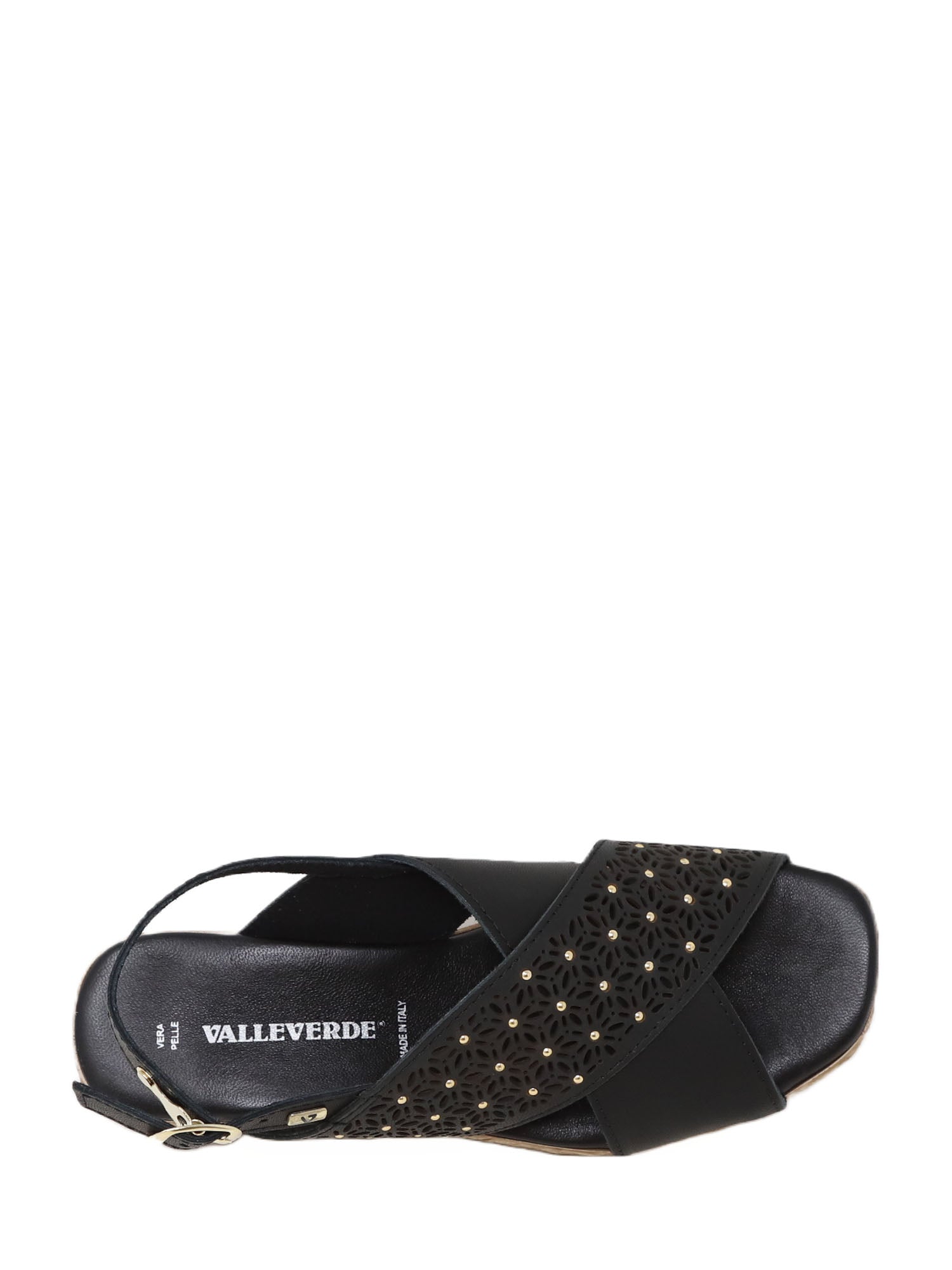 Sandali zeppa Nero Valleverde