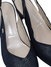 Sandali tacco Blu Valleverde