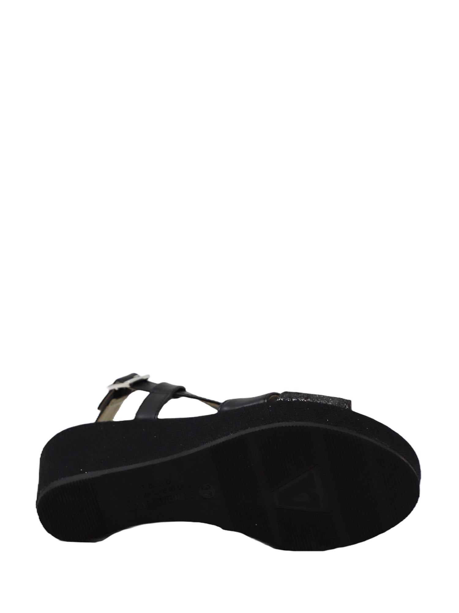Sandali zeppa Nero Valleverde