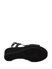 Sandali zeppa Nero Valleverde