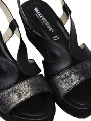 Sandali zeppa Nero Valleverde