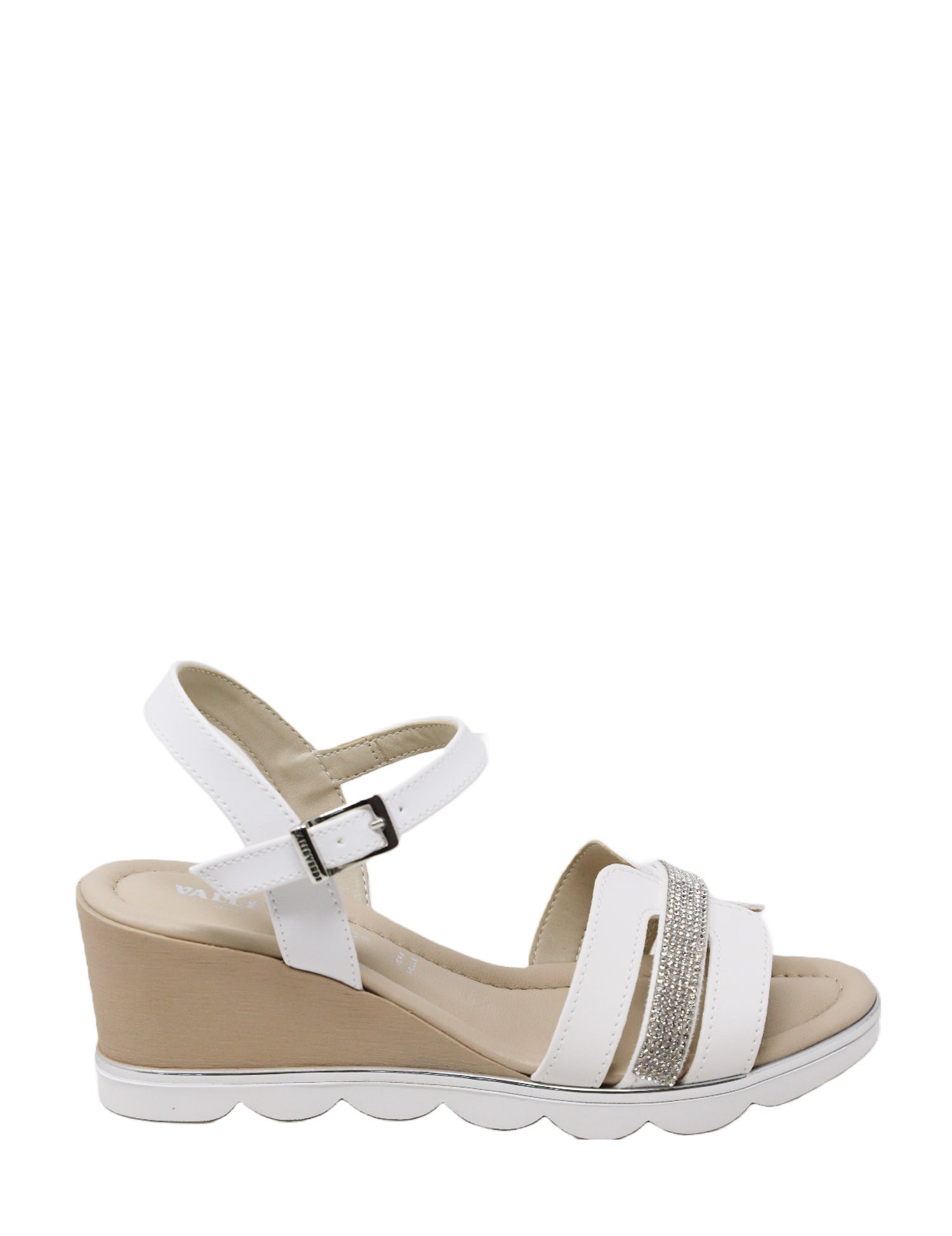 Sandali zeppa Bianco Valleverde