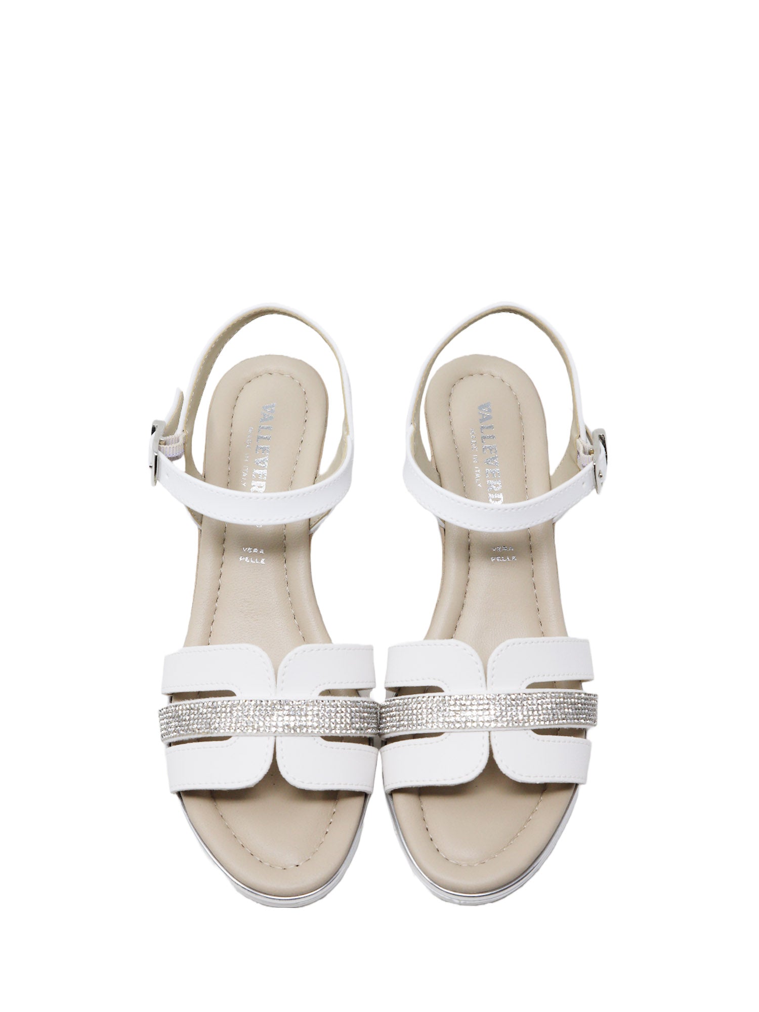 Sandali zeppa Bianco Valleverde