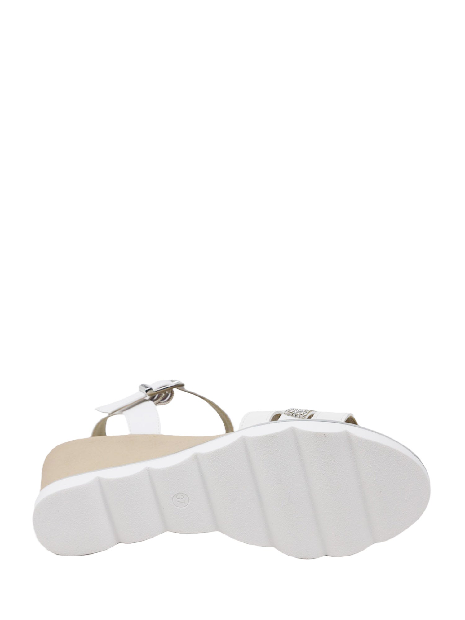 Sandali zeppa Bianco Valleverde