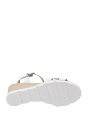 Sandali zeppa Bianco Valleverde