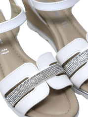 Sandali zeppa Bianco Valleverde