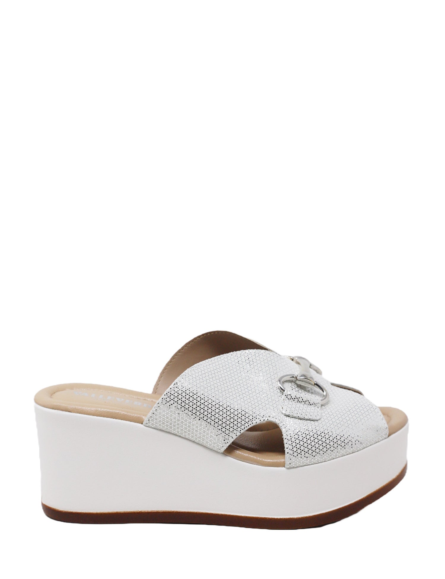 Sandali zeppa Argento Valleverde