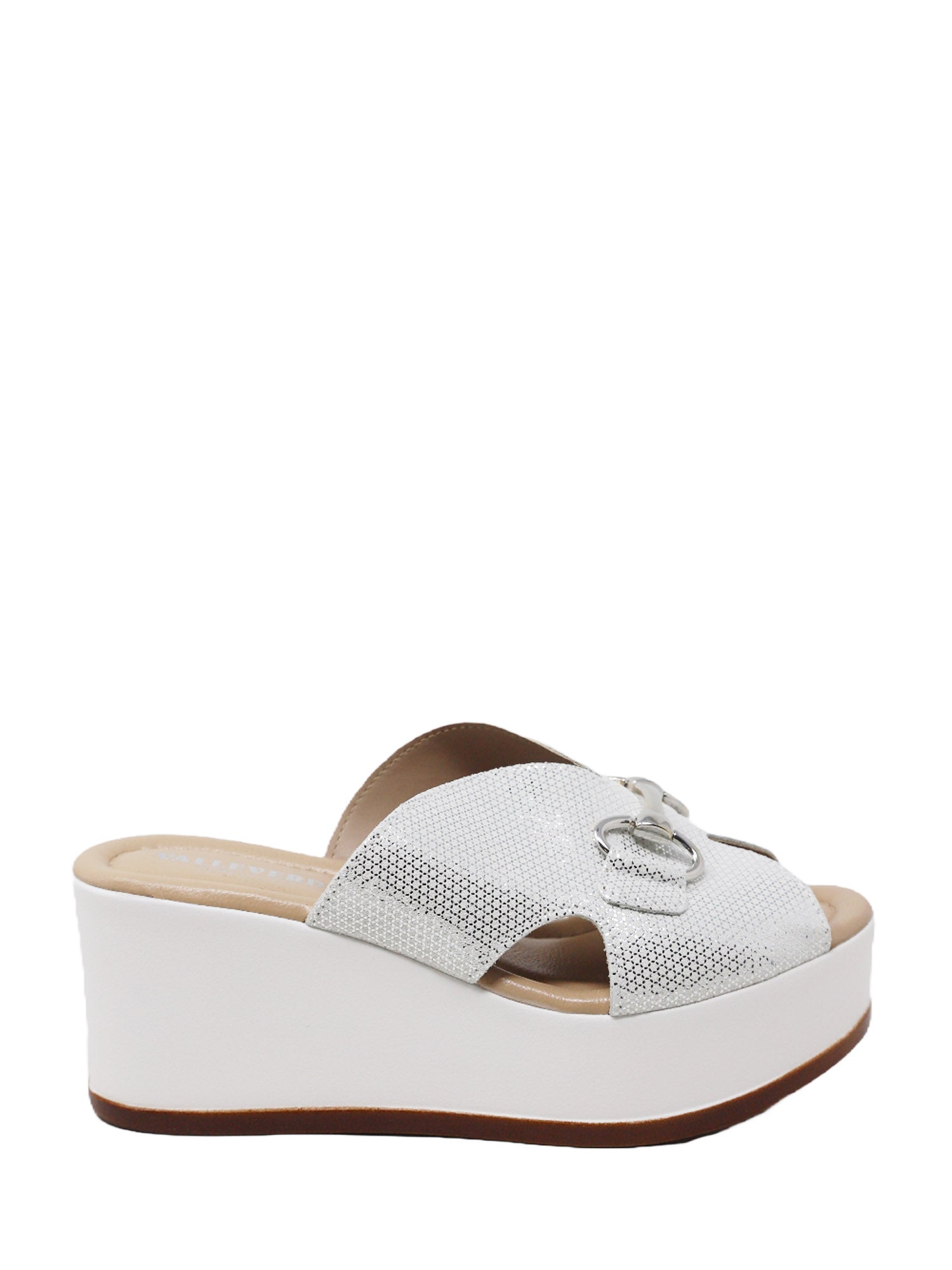 Sandali zeppa Argento Valleverde