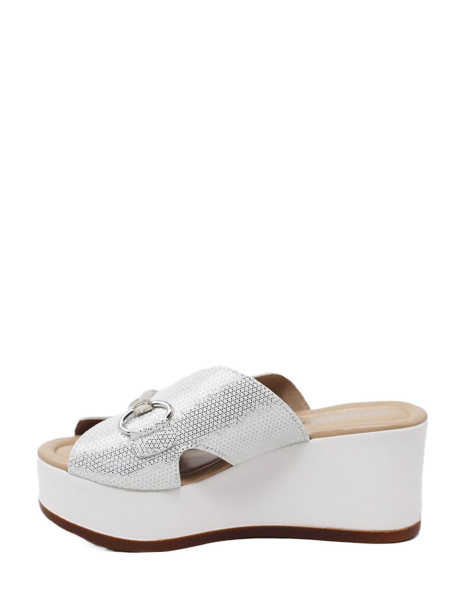 Sandali zeppa Argento Valleverde