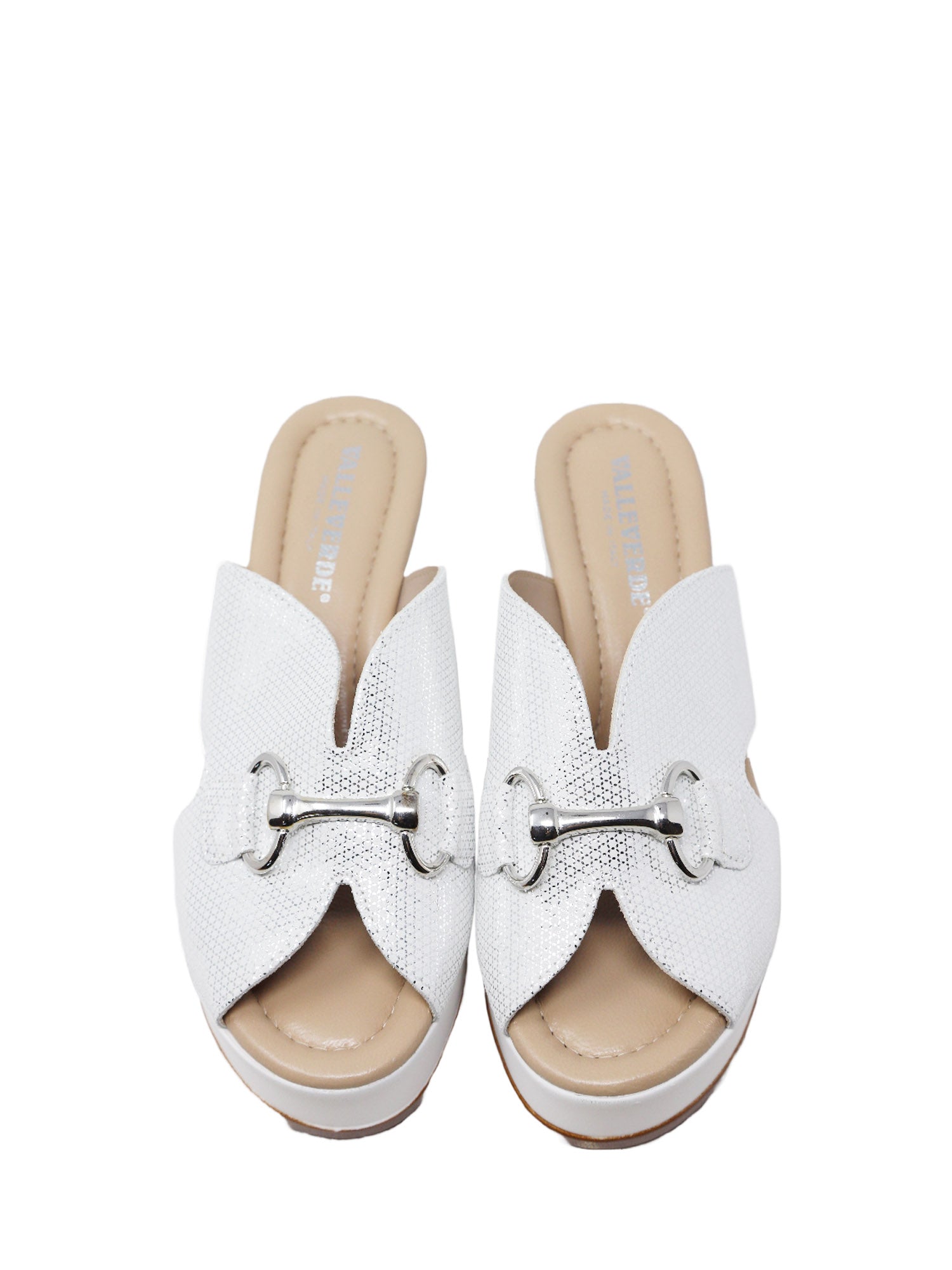 Sandali zeppa Argento Valleverde