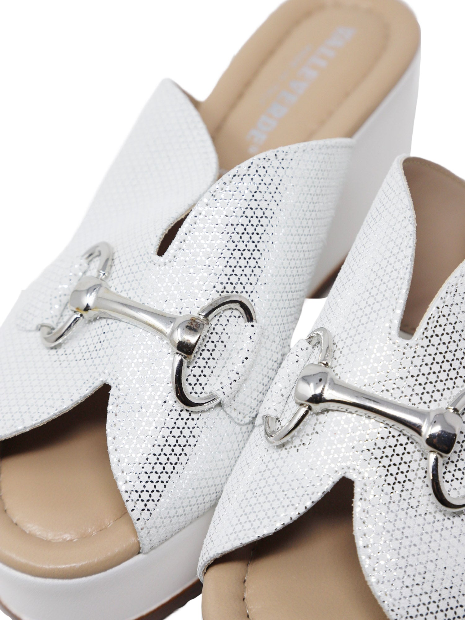 Sandali zeppa Argento Valleverde