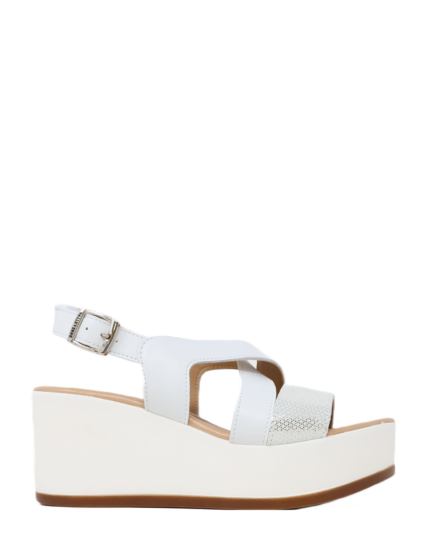 Sandali zeppa Bianco Valleverde