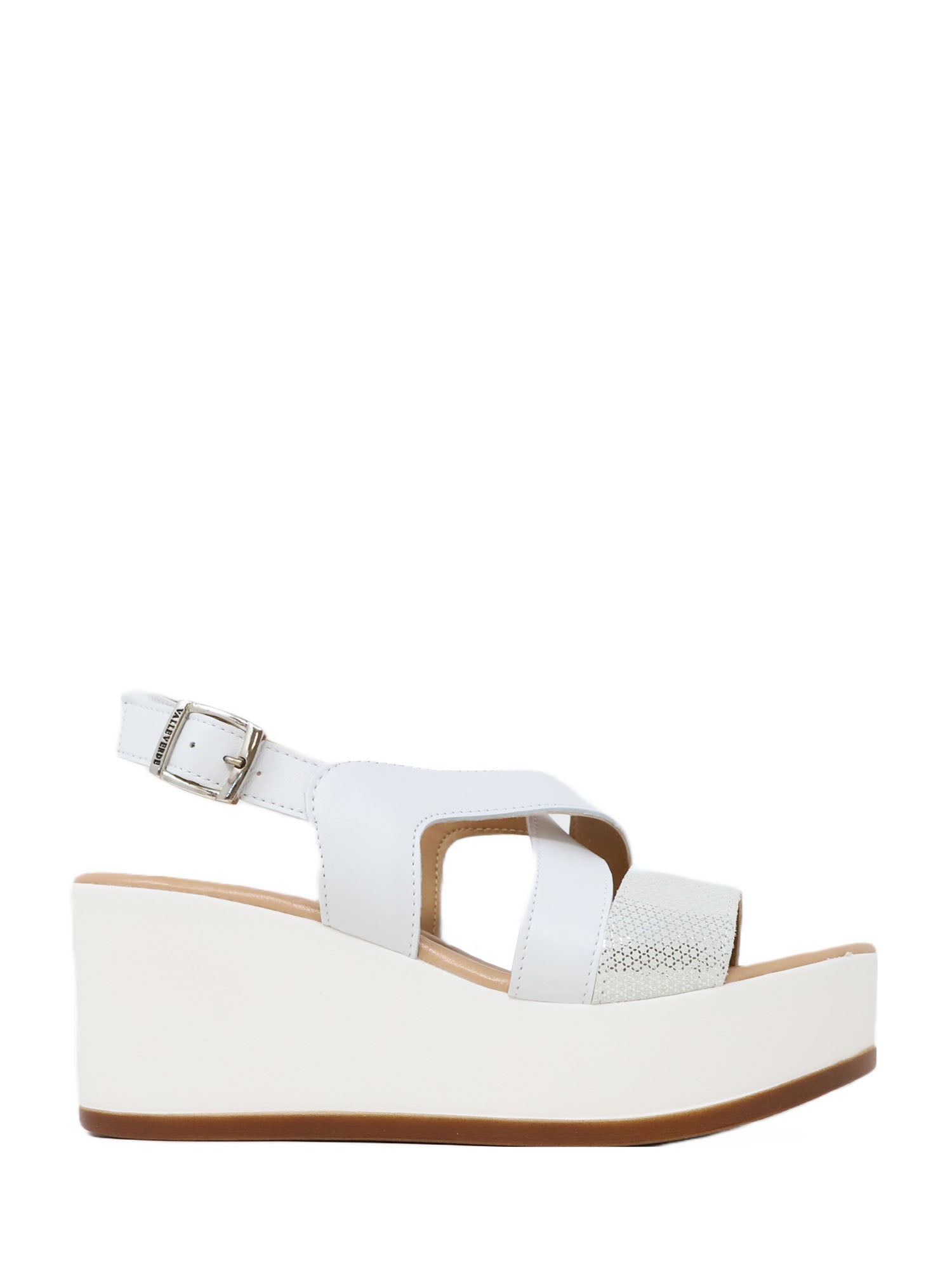 Sandali zeppa Bianco Valleverde