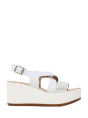 Sandali zeppa Bianco Valleverde