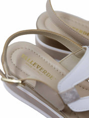 Sandali zeppa Bianco Valleverde