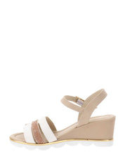 Sandali zeppa Beige Valleverde