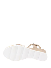 Sandali zeppa Beige Valleverde