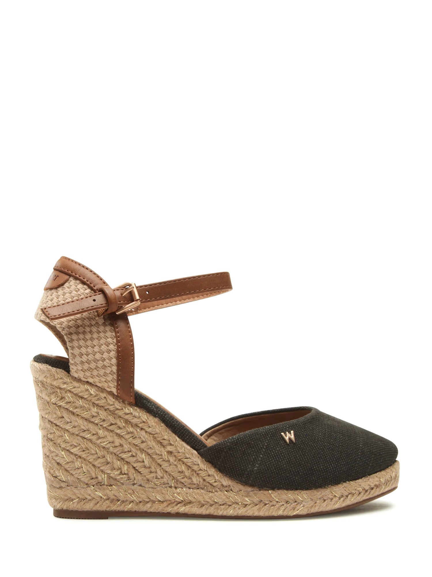 Sandali zeppa Nero Wrangler