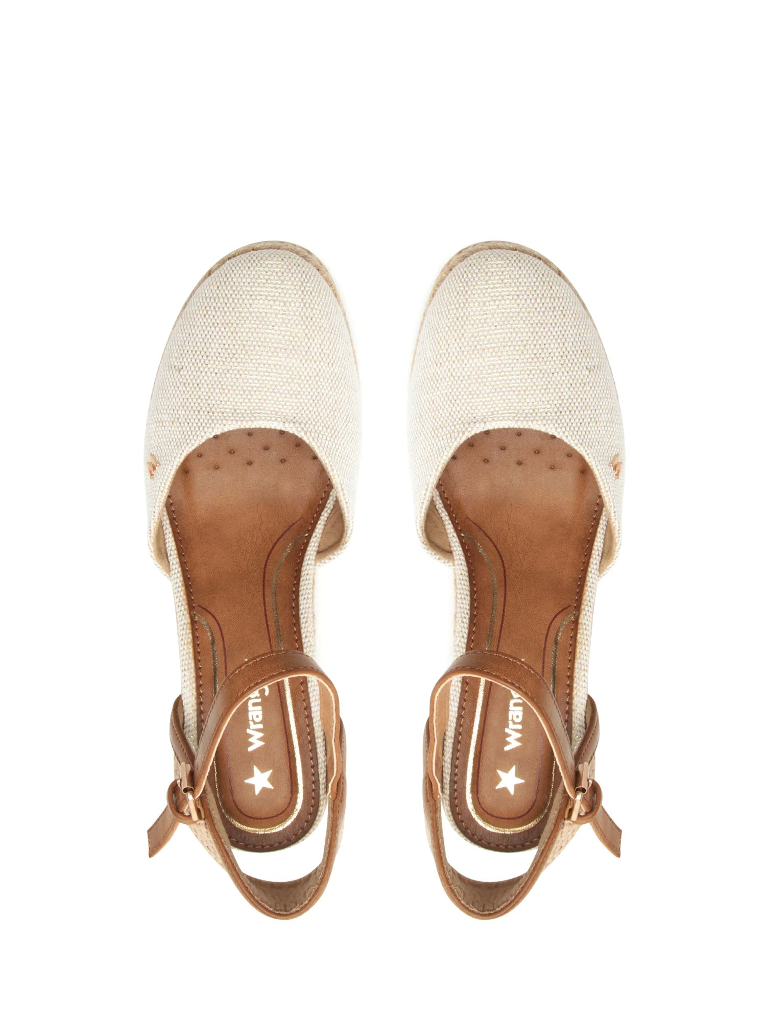 Sandali zeppa Beige Wrangler