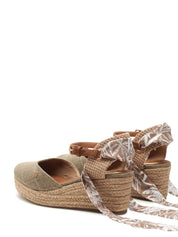 Sandali zeppa Verde Wrangler