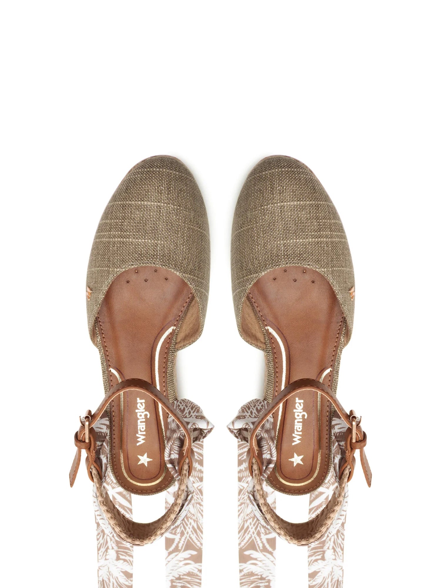 Sandali zeppa Verde Wrangler