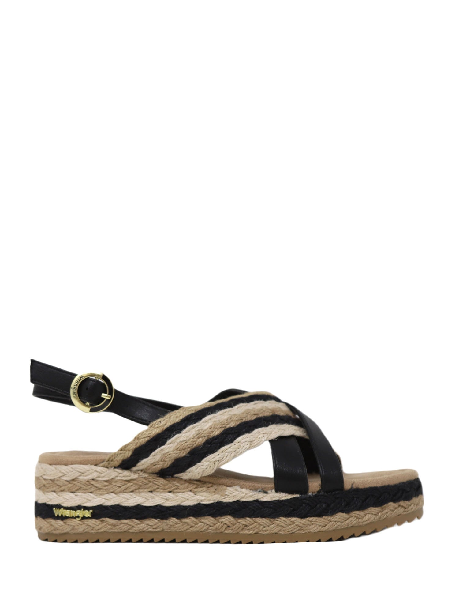 Sandali zeppa Nero Wrangler