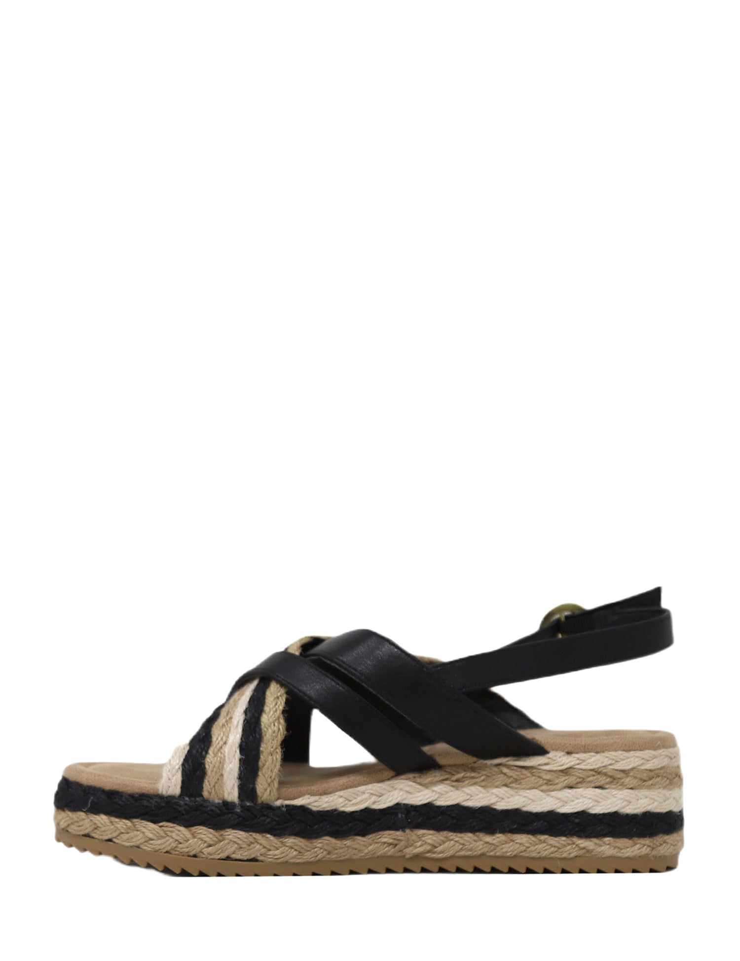 Sandali zeppa Nero Wrangler