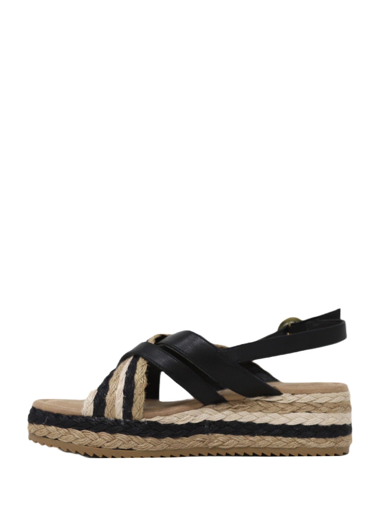 Sandali zeppa Nero Wrangler