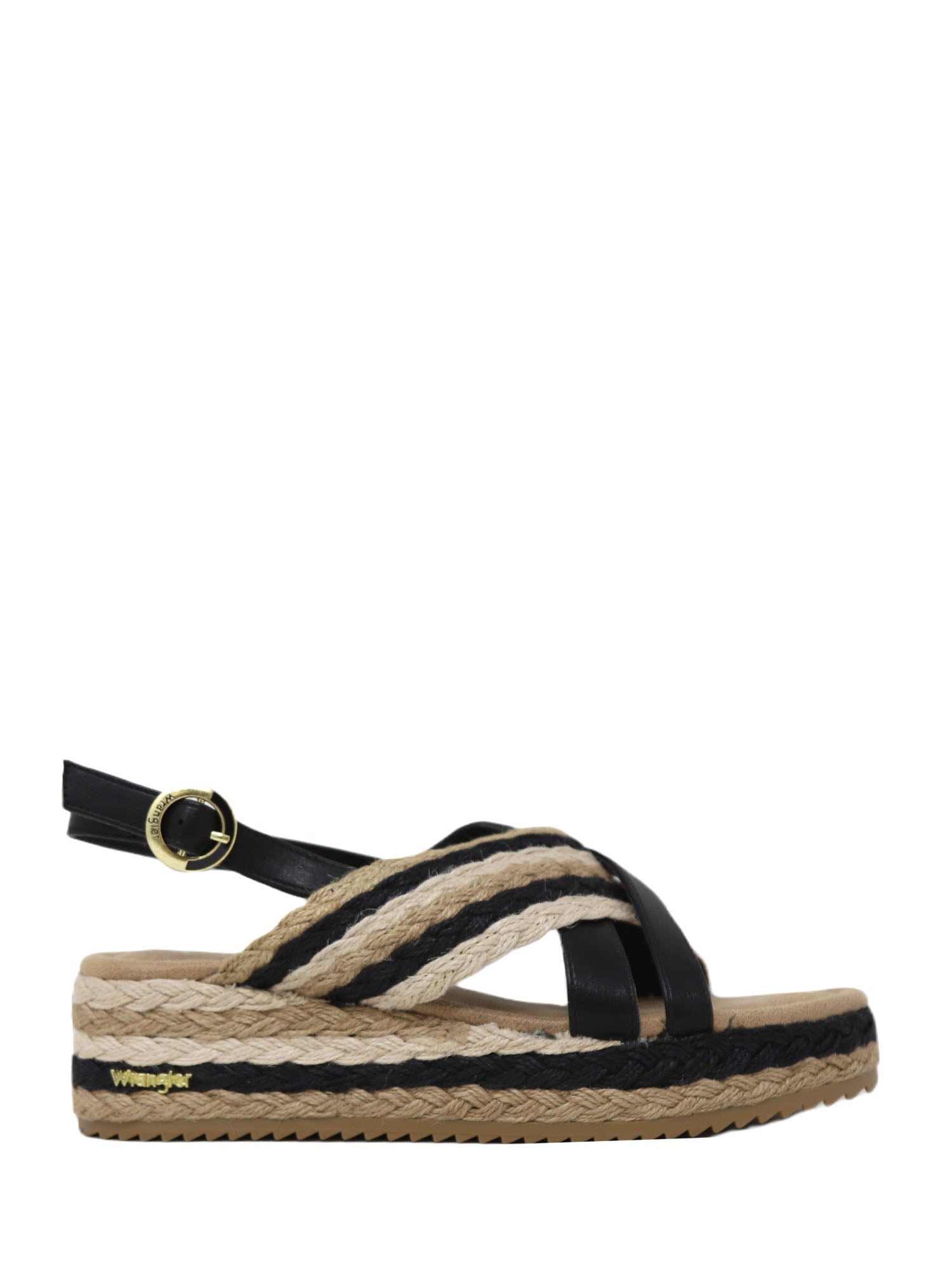 Sandali zeppa Nero Wrangler