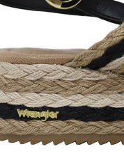 Sandali zeppa Nero Wrangler