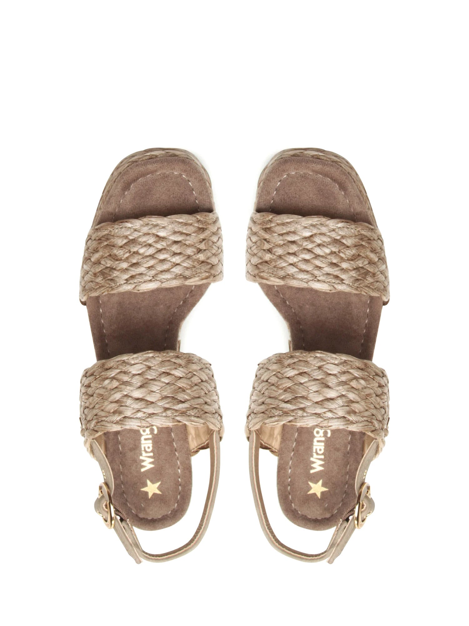 Sandali zeppa Marrone Wrangler