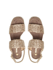 Sandali zeppa Marrone Wrangler