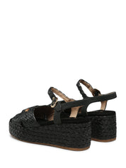 Sandali zeppa Nero Wrangler