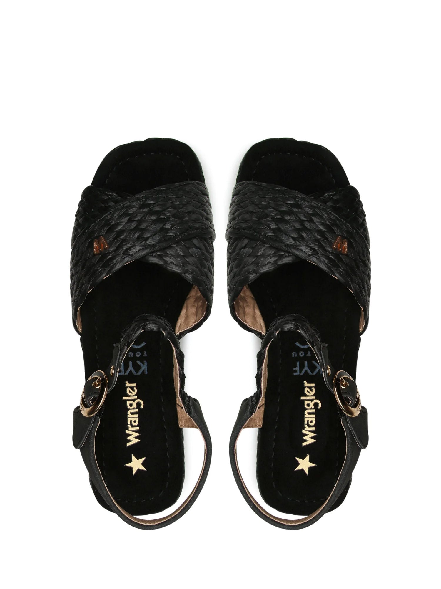 Sandali zeppa Nero Wrangler