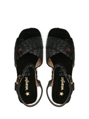 Sandali zeppa Nero Wrangler
