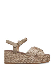 Sandali zeppa Marrone Wrangler