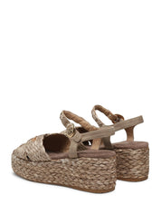 Sandali zeppa Marrone Wrangler