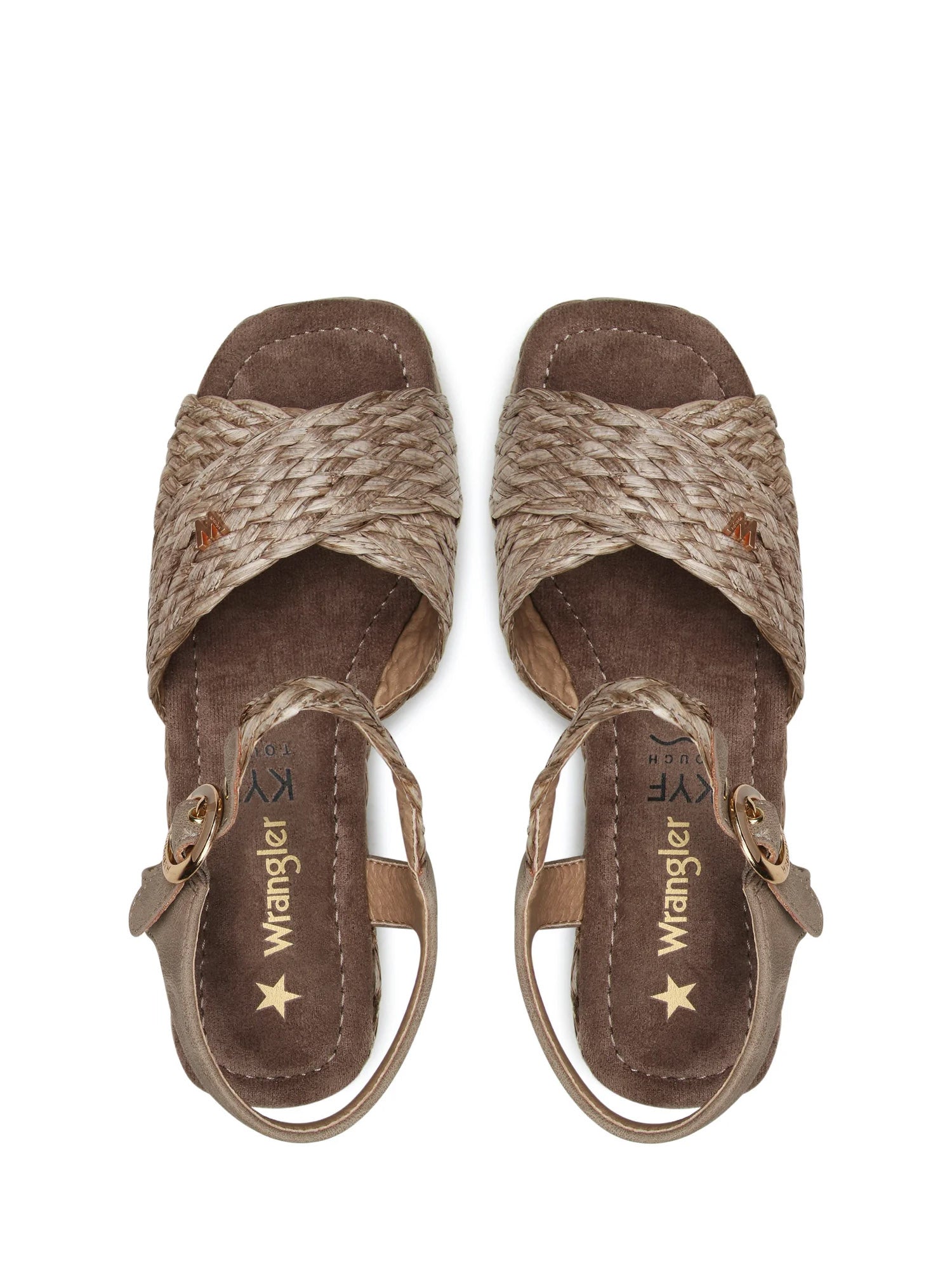 Sandali zeppa Marrone Wrangler