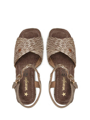 Sandali zeppa Marrone Wrangler