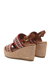 Sandali zeppa Rosso Wrangler