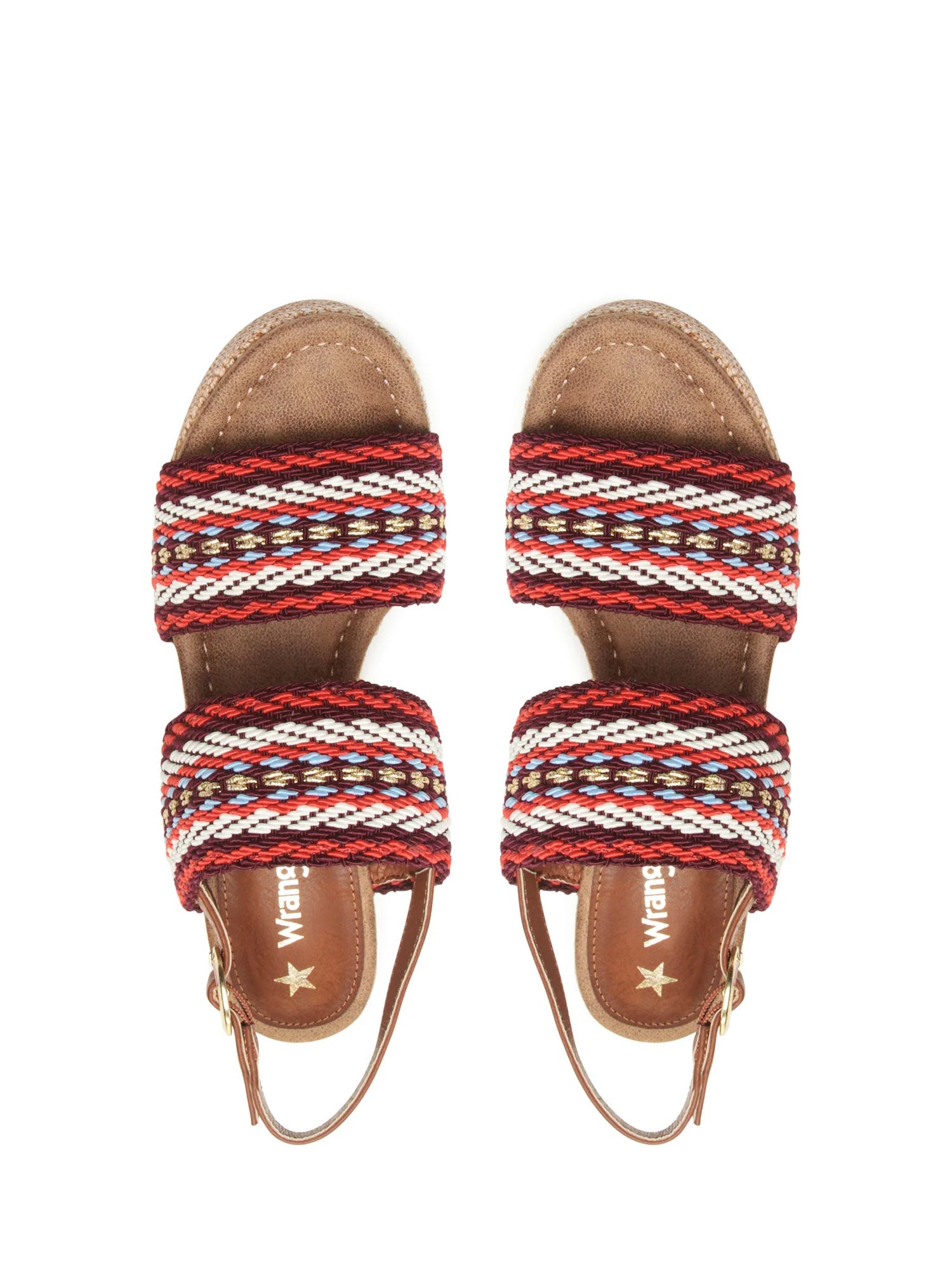 Sandali zeppa Rosso Wrangler