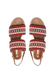 Sandali zeppa Rosso Wrangler