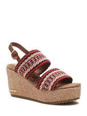 Sandali zeppa Rosso Wrangler